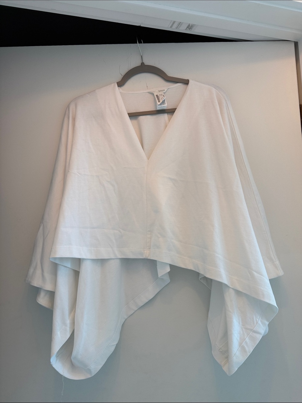 Zara White Draped V-Neck Flowy Top
